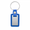 Personalised Engraved Rectangle Keyring with Leather