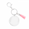 Personalised Acrylic Keyring with Tassel - Aesthetic Design