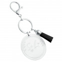 Personalised Acrylic Keyring with Tassel - Aesthetic Design