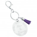 Personalised Acrylic Keyring with Tassel - Elegant Design