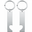 Personalised Couple Heart Engraved Keyrings