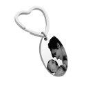 Personalised Oval Photo Engraved Keyring