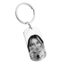 Personalised Military Tag Photo and Text Engraved Keyring