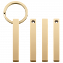 3D Rectangular Bar Engraved Keyring