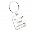 Personalised Luxury Square Keyring with Dog or Cat Photo