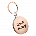 Personalise Luxury Circle Photo Locket Keyring