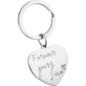 Personalised Handwriting to Engraving Heart Keyring