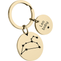 Personalised Circle Keyring with Constellation