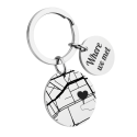 Personalised Geo-map Keyring