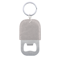 Personalised Leather Bottle Opener Keyring with Engraved Name, Gift for Him