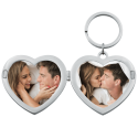 Personalised Couple's Locket Keyring with Photos plus 'In Love Since' Engraving