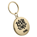 Personalised Couple's Locket Keyring with Photos plus ''Love you'' Engraving