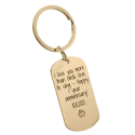 Military Tag Dog Breed and Name Engraved Keyring