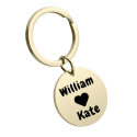 Personalised Couples Photo Circle Keyring—Add Your Picture and Text