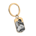 Personalised Dog Tag Photo Keyring – Front Image & Back Inscription